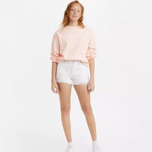 Signature by Levi Strauss & Co. Women's High Rise Cut Off Shorts Sz 16 White NWT